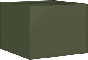 vidaXL Ζαρντινιέρα Λαδί 40x40x30 εκ. από Χάλυβα