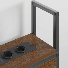 vidaXL Κεφαλάρι Αποθήκης Καφέ δρυς 135 cm Επεξεργασμένο ξύλο