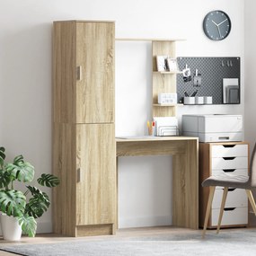 vidaXL Γραφείο  με Αποθήκευση Sonoma Oak Επεξεργασμένο Ξύλο