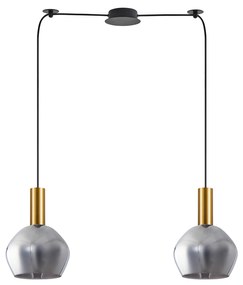 Φωτιστικό Οροφής SE21-GM-4-BL2-GL2 ADEPT TUBE Gold Matt Pendant Smoked Glass+ - 51W - 100W - 77-8584