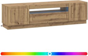vidaXL Ντουλάπα LED Τηλεόρασης Artisan Δρυς Επεξεργασμένο Ξύλο