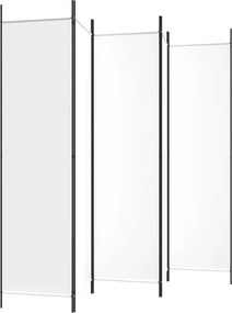 vidaXL Διαχωριστικό Δωματίου με 5 Πάνελ Λευκό 250x200 εκ. από Ύφασμα