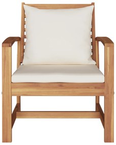 vidaXL Καρέκλες Κήπου 2 pcs Φυσικό 60 x 65 x 76.5 εκ Μασίφ ξύλο teak