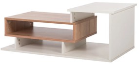 ΤΡΑΠΕΖΙ ΣΑΛΟΝΙΟΥ ΜΕΛΑΜΙΝΗΣ ROSAMUND ΛΕΥΚΟ ΦΥΣΙΚΟ HM8868.11 90x50x24,5-35Yεκ.