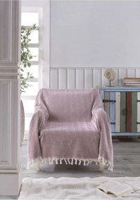 Stewehome Φυσική καλύπτρα για μονή πολυθρόνα σε ανθρακί χρώμα 160x160 cm
