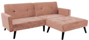Intrahome Καναπές γωνία-κρεβάτι με υποπόδιο ANDESINA Intrahome σάπιο μήλο βελούδο 209x157x80εκ | SKU: INTRAPA-146111197