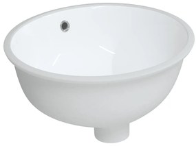 vidaXL Νιπτήρας Μπάνιου Οβάλ Λευκός 38,5 x 33,5 x 19 εκ. Κεραμικός