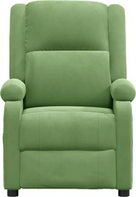 vidaXL Πολυθρόνα Ανακλινόμενη Ανοιχτό Πράσινο Βελούδινη