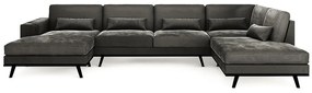 Γωνιακός Καναπές Seattle K101, Γκρι, 351x202x85cm, Πόδια: Ξύλο, Ξύλο: Πεύκο | Epipla1.gr
