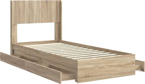 vidaXL Καλάθι με αποθήκη και κεφαλάρι Sonoma Δρυς 90 x 190 cm