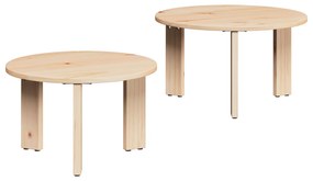 vidaXL Σετ Τραπεζιού Για Καφέ 2 pcs Φυσικό 47.5 x 47.5 x 27 εκ.