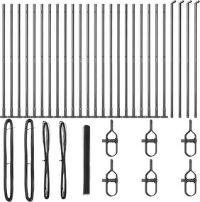 vidaXL Στύλος Περιφράξεων Γκρι 50 x 1,5 μ. (13 mm δίχτυ)