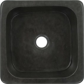 vidaXL Νιπτήρας Μαύρος 30 x 30 x 15 εκ. από Riverstone