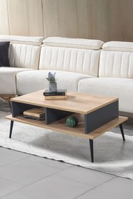 Τραπεζάκι Σαλονιού Sapphire Δρυς / Ανθρακί SISAS 100x56x20