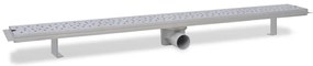 vidaXL Σιφόνια Ντουζιέρας Γραμμικά 2 τεμ. 1030x140 χιλ. Ανοξ. Ατσάλι