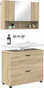 vidaXL Σετ Επίπλων Μπάνιου 2 τμχ. Δρύς Sonoma 76,5 x 35 x 64 εκ