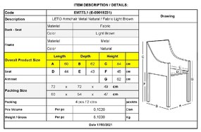 LETO ΠΟΛΥΘΡΟΝΑ ΤΡΑΠΕΖΑΡΙΑΣ ΚΟΥΖΙΝΑΣ, ΜΕΤΑΛΛΟ ΒΑΦΗ ΦΥΣΙΚΟ, ΥΦΑΣΜΑ ΑΝΟΙΧΤΟ ΚΑΦΕ