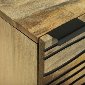 vidaXL Κομοδίνα Καφέ και Μαύρο 40 x 33.5 x 46 εκ
