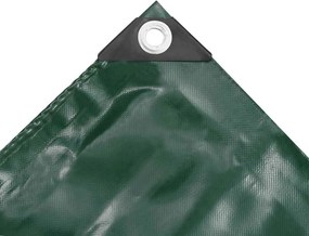 vidaXL Μουσαμάς 650 γρ./μ.² Πράσινος 4 x 7 μ.