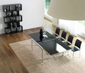 Τραπέζι Varnished aluminium Clarance 123-246x123x75 - vintage oak