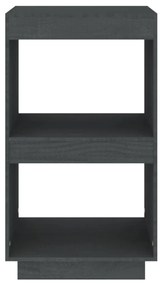 vidaXL Βιβλιοθήκη Γκρι 40 x 35 x 71 εκ. από Μασίφ Ξύλο Πεύκου