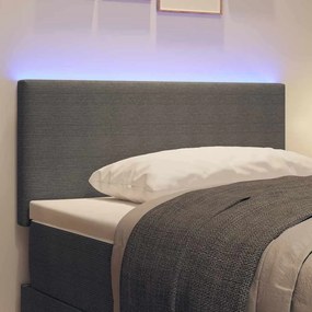 vidaXL LED κεφαλάρι Ανοιχτό γκρι 100 cm Υφασμάτινο Κορντουρά
