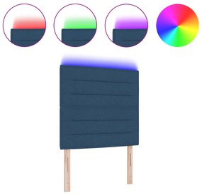 vidaXL Κεφαλάρι LED Γραμμές Σχεδίου Μπλέ 90 εκ Ύφασμα