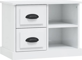 vidaXL Κομοδίνα Γυαλιστερό Λευκό 60x35,5x45 εκ.