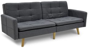 Καναπές-κρεβάτι Flexible σε ανθρακί ύφασμα 198x87x76εκ Υλικό: FABRIC 035-000004