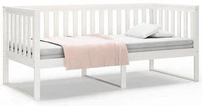 vidaXL Καναπές Κρεβάτι Χωρίς Στρώμα Λευκό 90x190 εκ. Μασίφ Ξύλο Πεύκου