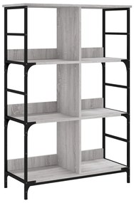 vidaXL Βιβλιοθήκη Γκρι Sonoma 78,5x33x117,5 εκ. Επεξεργασμένο Ξύλο
