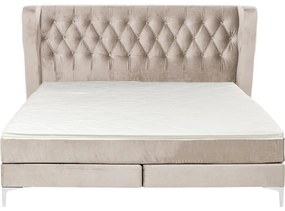 Κρεβάτι Boxspring Benito Moon  Εκρού 180x200εκ. 214x210x115εκ - Μπεζ