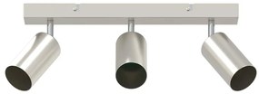 vidaXL Σποτ οροφής Βουρτσισμένο Νίκελ 38 x 5.5 x 16.5 εκ Ατσάλι