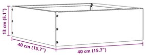 vidaXL Περίγραμμα γκαζόν Μαύρο 40 x 40 x 13 cm Ατσάλι