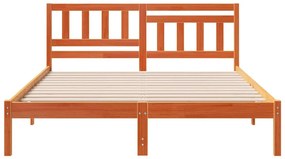 vidaXL Σκελετός Κρεβατιού Καφέ κεριού 140 x 200 cm Μασίφ ξύλο πεύκου