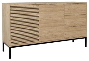 Μπουφές Leodrif μελαμίνης oak-μαύρο 140x40x80εκ 140x40x80 εκ.