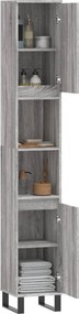 vidaXL Ντουλάπι Μπάνιου Γκρι Sonoma 30x30x190 εκ. Επεξεργασμένο Ξύλο