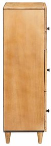 vidaXL Highboard Ανοιχτό καφέ 40 x 33 x 110 εκ Μασίφ ξύλο μάνγκο