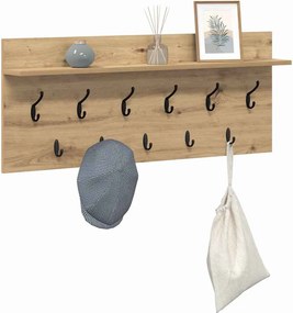 vidaXL Τοίχου Κρεμάστρα Artisan Oak 100 x 40 x 12 εκ