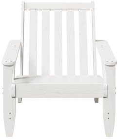 vidaXL Καρέκλα κήπου Adirondack Λευκό 75x77x77 cm Στερεό ξύλο πεύκο