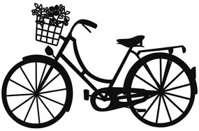 Διακοσμητικό Τοίχου Bike 279ENZ1234 65x40cm Black Wallity Μέταλλο