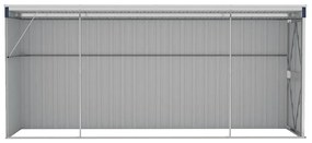 vidaXL Αποθήκη Κήπου Επιτοίχια Ανθρακί 118 x 382 x 178 εκ. από Ατσάλι