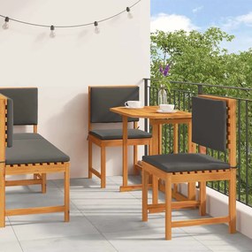 vidaXL Σετ Μπιστρό Κήπου 4 pcs Καφέ Μασίφ ξύλο ακακίας