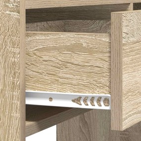 vidaXL Τραπέζι κονσόλας Sonoma Δρυς 90 x 35 x 80 εκ Επεξεργασμένο Ξύλο