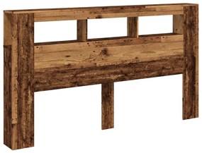 LED κεφαλάρι Παλιό ξύλο 180x18,5x103,5 cm Κατασκευασμένο ξύλο - Καφέ