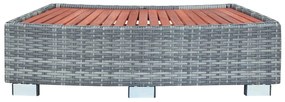 vidaXL Σκαλοπάτι για Σπα Γκρι 92 x 45 x 25 εκ. από Συνθετικό Ρατάν