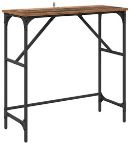 vidaXL Τραπέζι κονσόλας Παλιό ξύλο 75 x 32 x 75 εκ. Επεξεργασμένο ξύλο