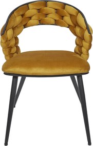 ΚΑΡΈΚΛΕΣ &amp; ΠΟΛΥΘΡΌΝΕΣ SAWYER CHAIR MUSTARD YELLOW A1 HD0358