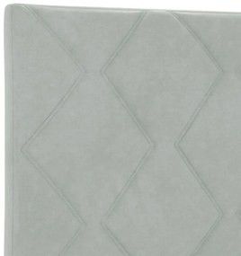 vidaXL Κεφαλάρι Ανοιχτό γκρι 90 cm Βελούδο