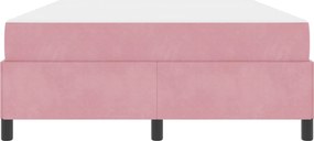 vidaXL Σκελετός Κρεβατιού Ροζ 160 x 200 cm ύφασμα